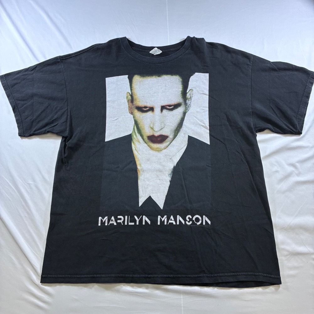 Marilyn Manson 2016 North American Summer Tour T-Shirt Black 2XL AAA Tag VTG Y2K